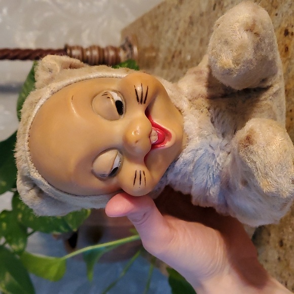 RARE VINTAGE rubber face stuffed cat - Picture 9 of 16